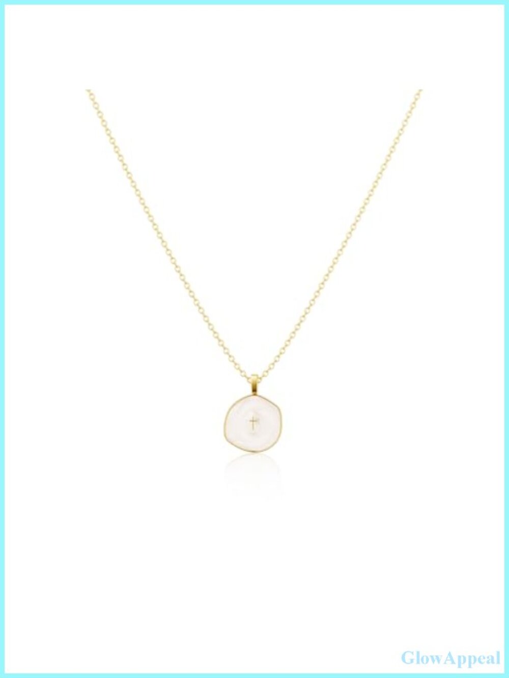 Dainty 14K Gold Plated Cross Necklace for Women, Adjustable Chain